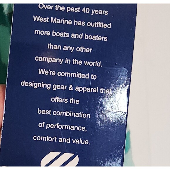 WEST MARINE GREEN STRIPE w/ Metallic Silver BEACHSIDE TOP SIZE XL NWTS - Picture 4 of 12